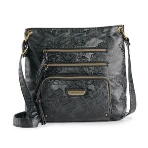 Stone & Co. Embossed Smokey Super XB Crossbody Bag Black